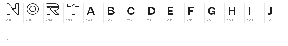 TRON muestre CINE1 Character Map