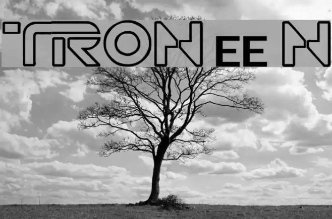 TRON muestre CINE1 Font examples