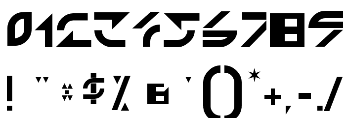 TRON Font OTHER CHARS