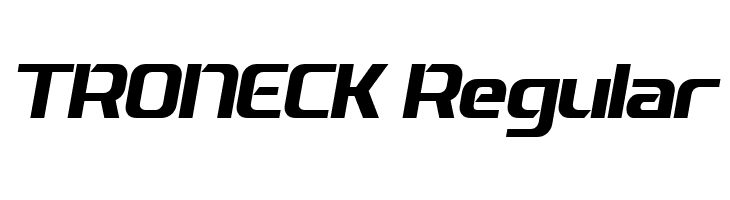 TRONECK Regular  font caratteri gratis