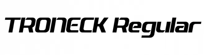 TRONECK Regular Caratteri