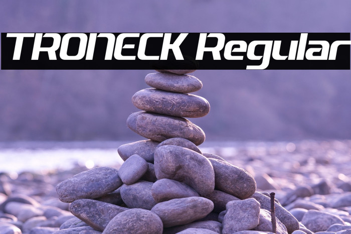 TRONECK Regular Caratteri examples