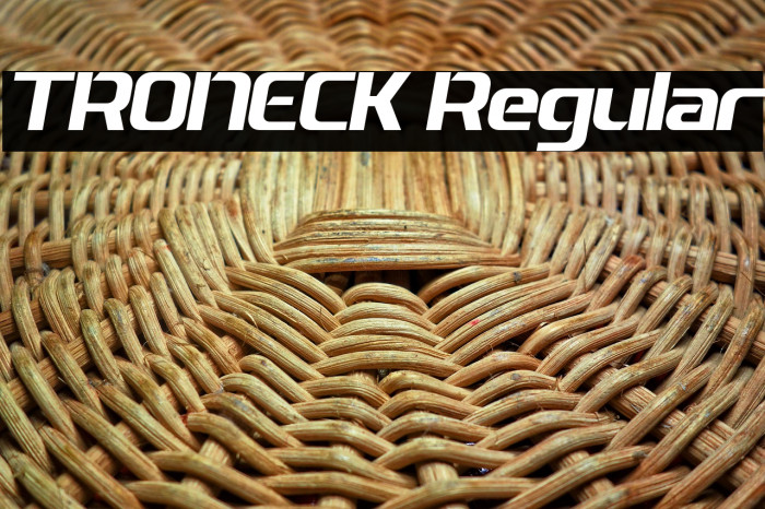 TRONECK Regular Caratteri examples