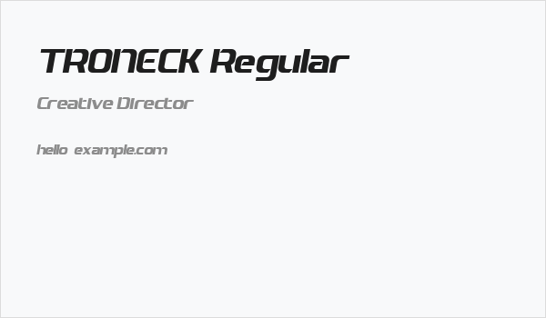 TRONECK Regular Business Card