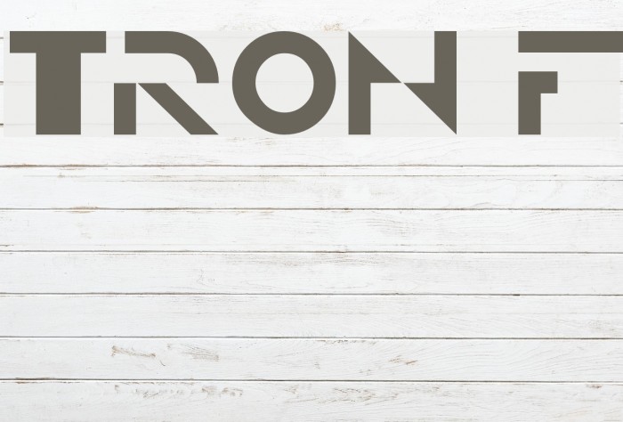 TRON Font examples