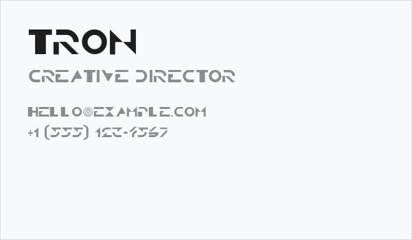 TRON Business Card