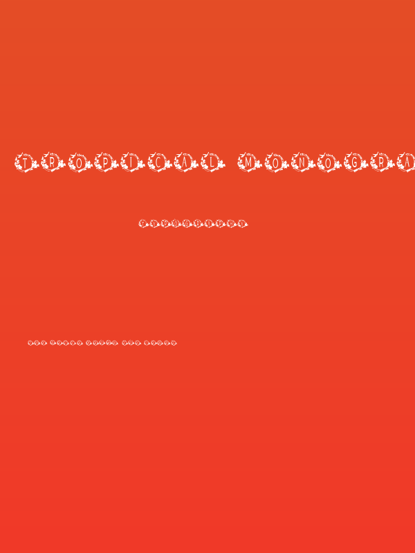 TROPICAL MONOGRAM Poster