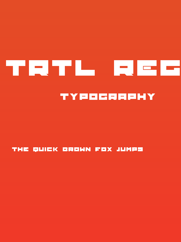 TRTL Regular:Version 1.00 Poster