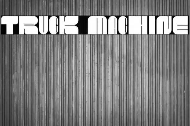 TRUCK MACHINE Font examples