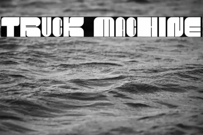 TRUCK MACHINE Font examples