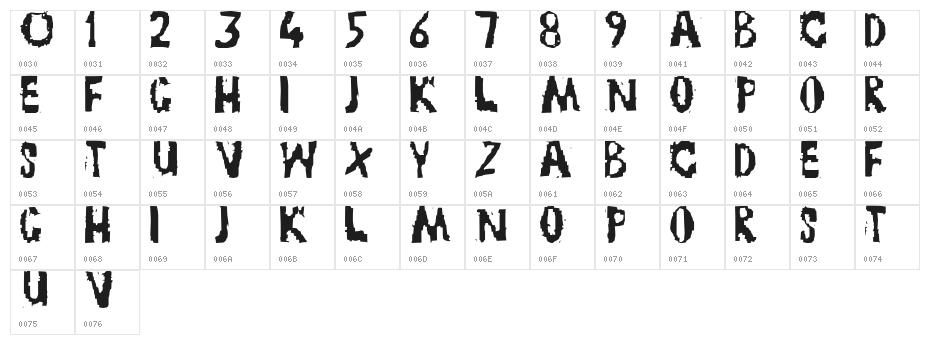 TRUCK NOVEMBRE GRUPPE Character Map
