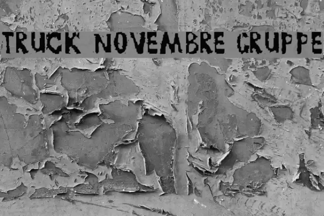 TRUCK NOVEMBRE GRUPPE Font examples