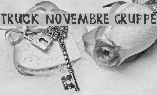 TRUCK NOVEMBRE GRUPPE Font examples