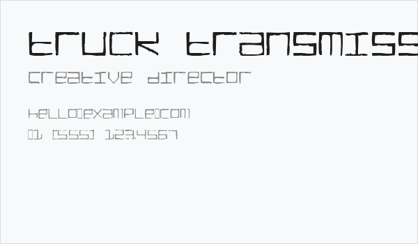 TRUCK Transmission Business Card