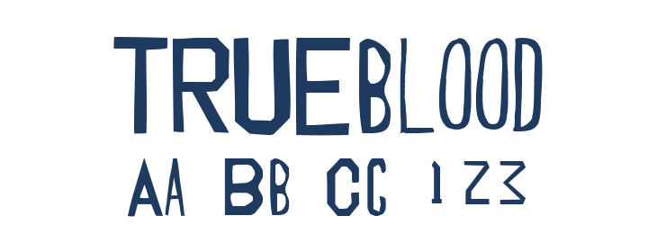 TRUEblood Font Preview