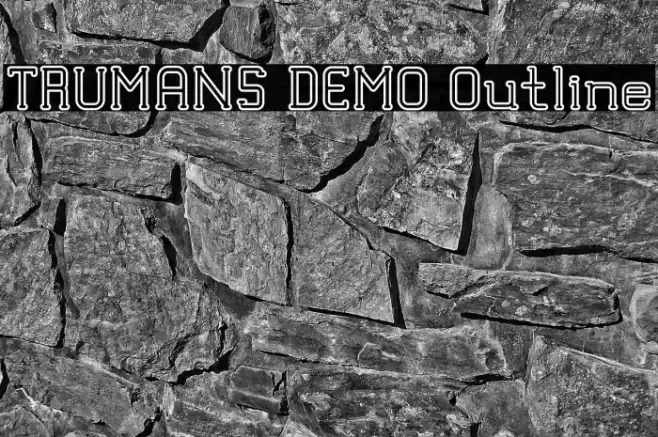 TRUMANS DEMO Outline Font examples