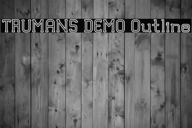 TRUMANS DEMO Outline Font examples