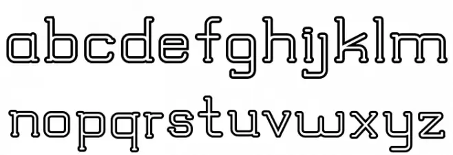 TRUMANS DEMO Outline Font LOWERCASE