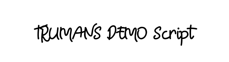 TRUMANS DEMO Script  नि: शुल्क फ़ॉन्ट्स डाउनलोड