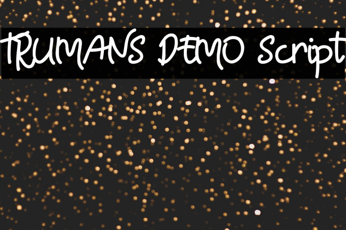 TRUMANS DEMO Script Example 3