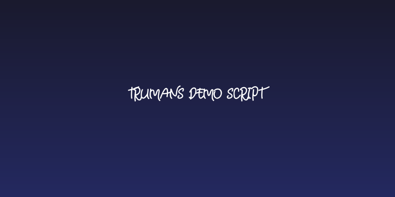 TRUMANS DEMO Script Social Header