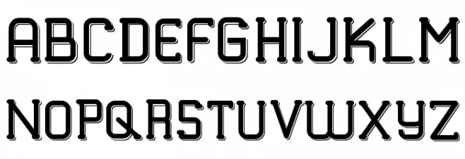 TRUMANS DEMO Shadow Font Litere mari