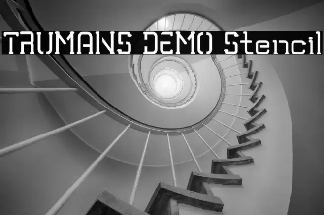 TRUMANS DEMO Stencil Font examples