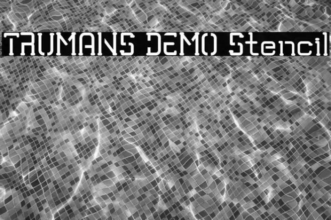 TRUMANS DEMO Stencil Font examples
