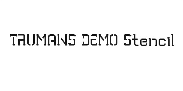 TRUMANS DEMO Stencil Logo