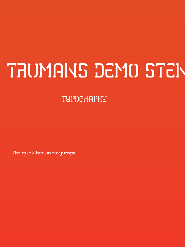 TRUMANS DEMO Stencil Poster