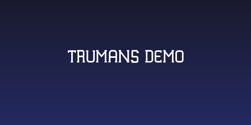 TRUMANS DEMO Social Header