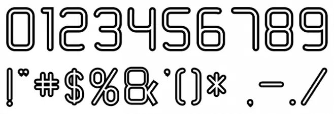 TRUMANS Outline Font OTHER CHARS