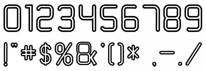 TRUMANS Outline Font OTHER CHARS