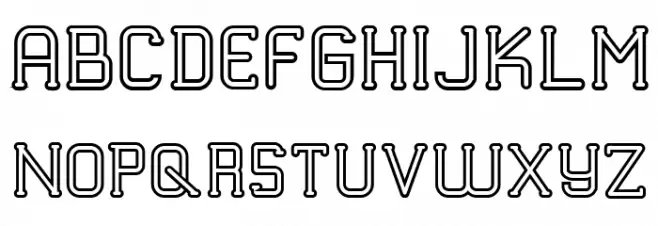 TRUMANS Outline Fonte MAIÚSCULAS