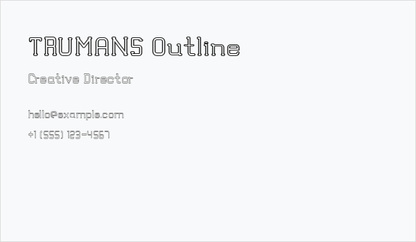 TRUMANS Outline Business Card
