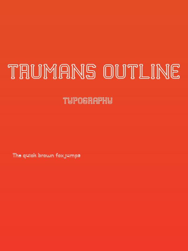 TRUMANS Outline Poster