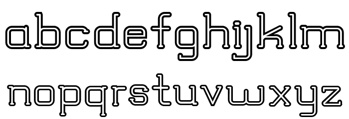 TRUMANS Outline Font LOWERCASE