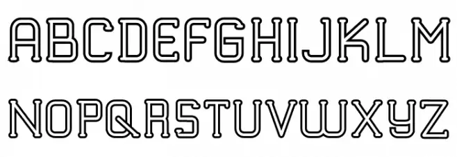 TRUMANS Outline フォント 大文字