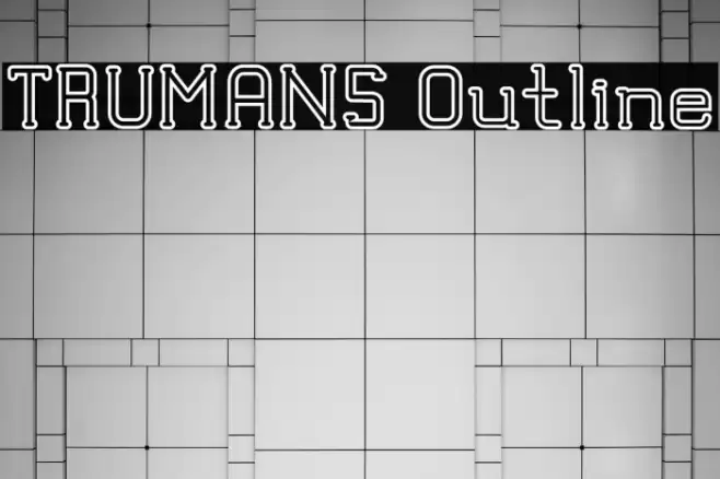 TRUMANS Outline Font examples