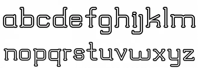 TRUMANS Outline Schriftart Kleinbuchstaben