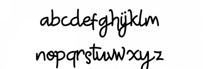 TRUMANS Script Schriftart Kleinbuchstaben