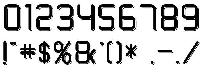 TRUMANS Shadow Font OTHER CHARS