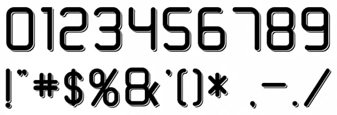 TRUMANS Shadow Font OTHER CHARS