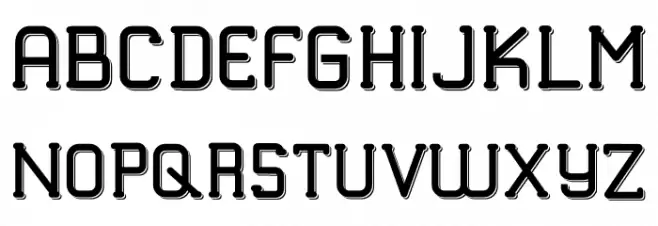 TRUMANS Shadow Schriftart Groß