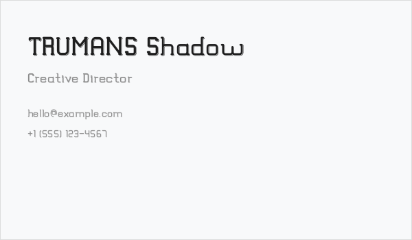 TRUMANS Shadow Business Card