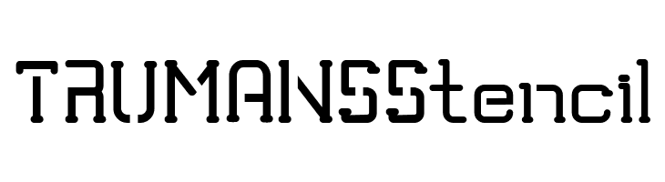 TRUMANS Stencil  Free Fonts Download