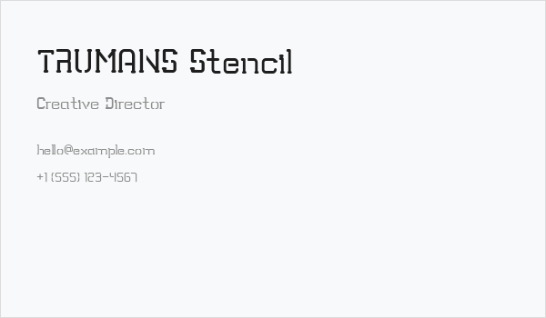 TRUMANS Stencil Business Card