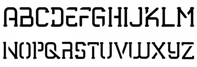 TRUMANS Stencil Polices MAJUSCULES