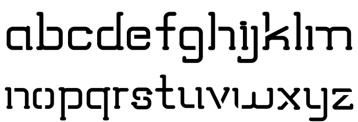 TRUMANS Stencil Font LOWERCASE