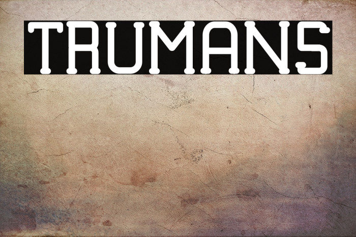 TRUMANS Font examples